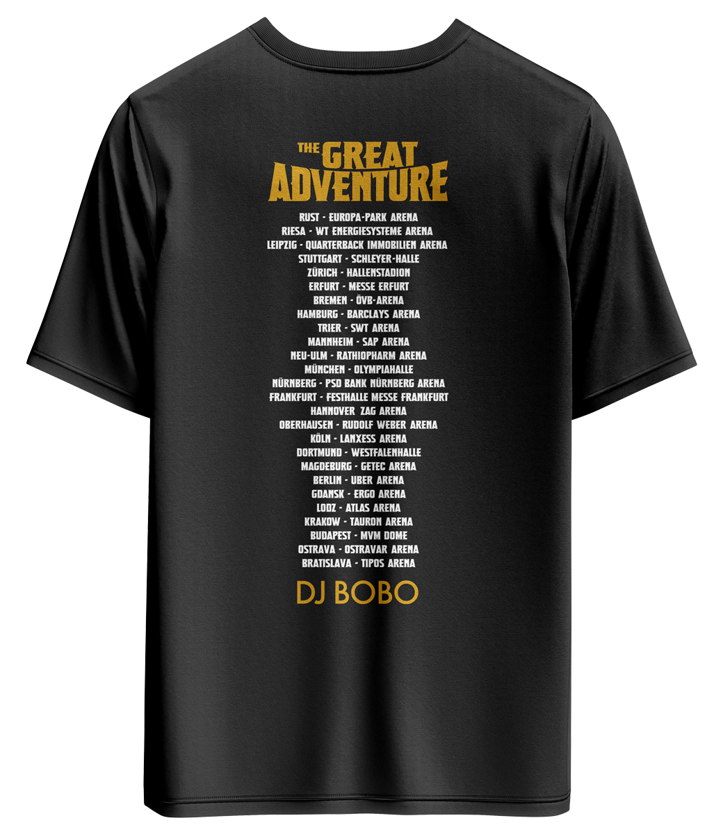 DJ BOBO Tourshirt Great Adventure schwarz