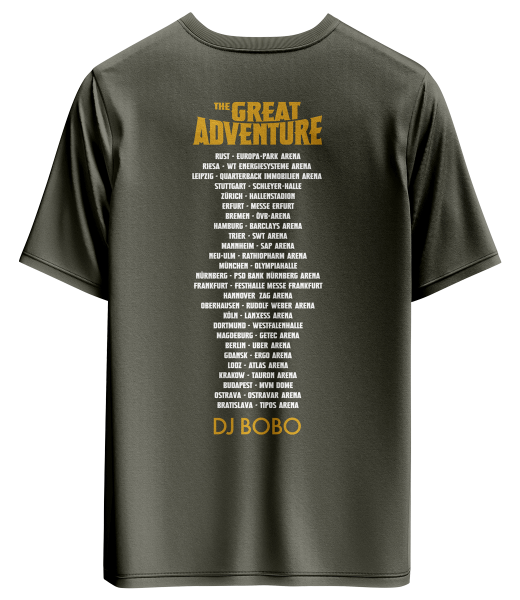 DJ BOBO Tourshirt Great Adventure grün