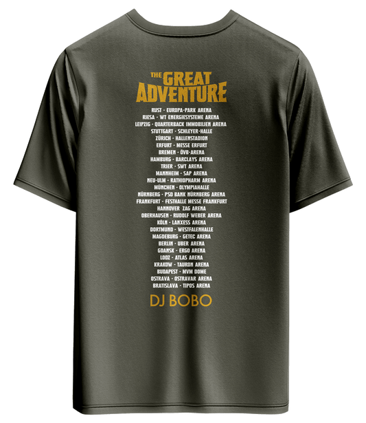 DJ BOBO Tourshirt Great Adventure grün